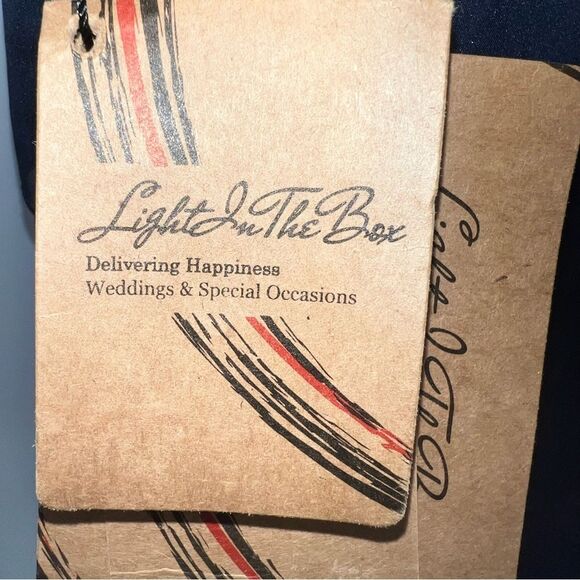 Light in the Box Formal Deep Blue Dress w/Tiered Skirt Textured Crimped Bodice - Picture 10 of 10